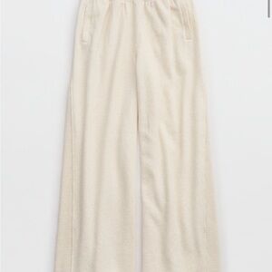 Women's Cream Wide-Leg sweatpants